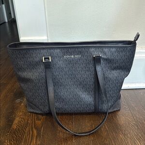 Michael Kors Charcoal and Black Patterned Tote